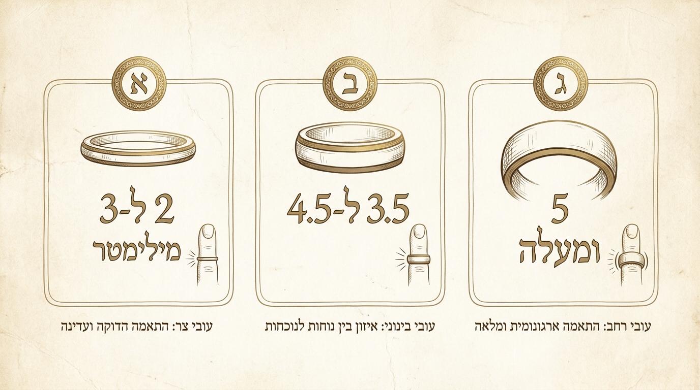 השוואה בין טבעת בפרופיל שטוח לטבעת בפרופיל מעוגל