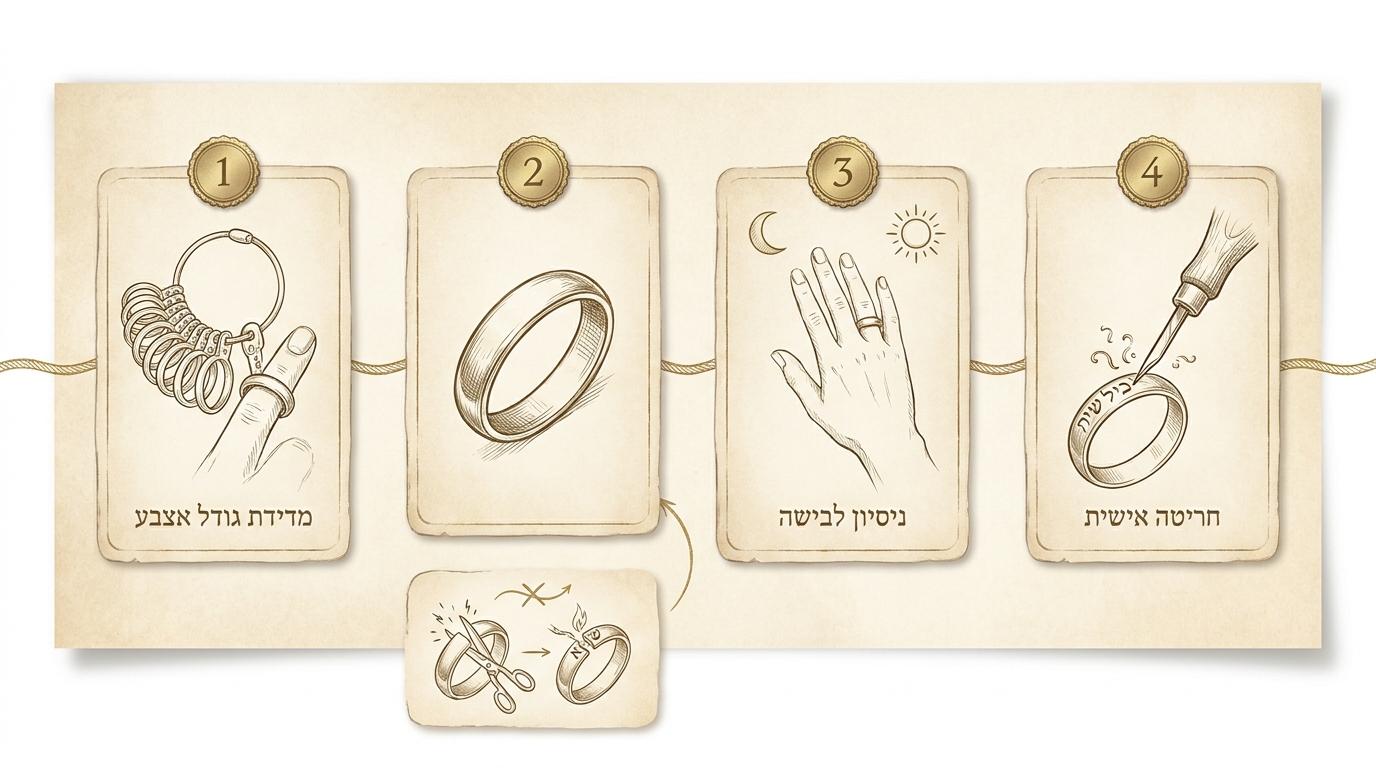הסבר גרפי על סדר הפעולות הנכון בין שינוי מידה לחריטה