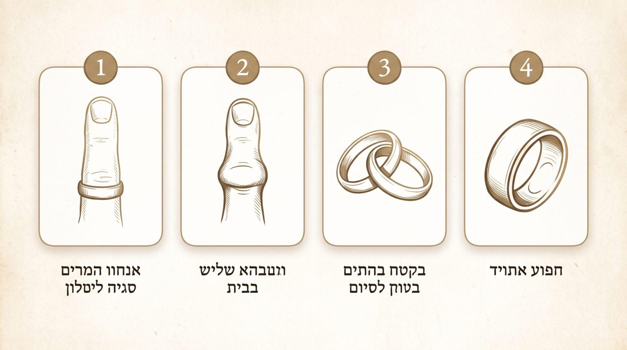 בדיקת פס אור בדופן הפנימית של טבעת זהב לזיהוי פרופיל comfort fit